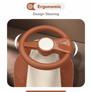 R for Rabbit Iya Iya Sportz swing car for kids - Cream Brown - Swing Car