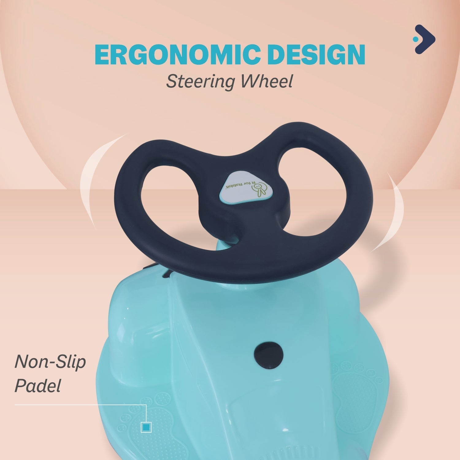 R for Rabbit Iya Iya Zippy - Lake Blue - Swing Car