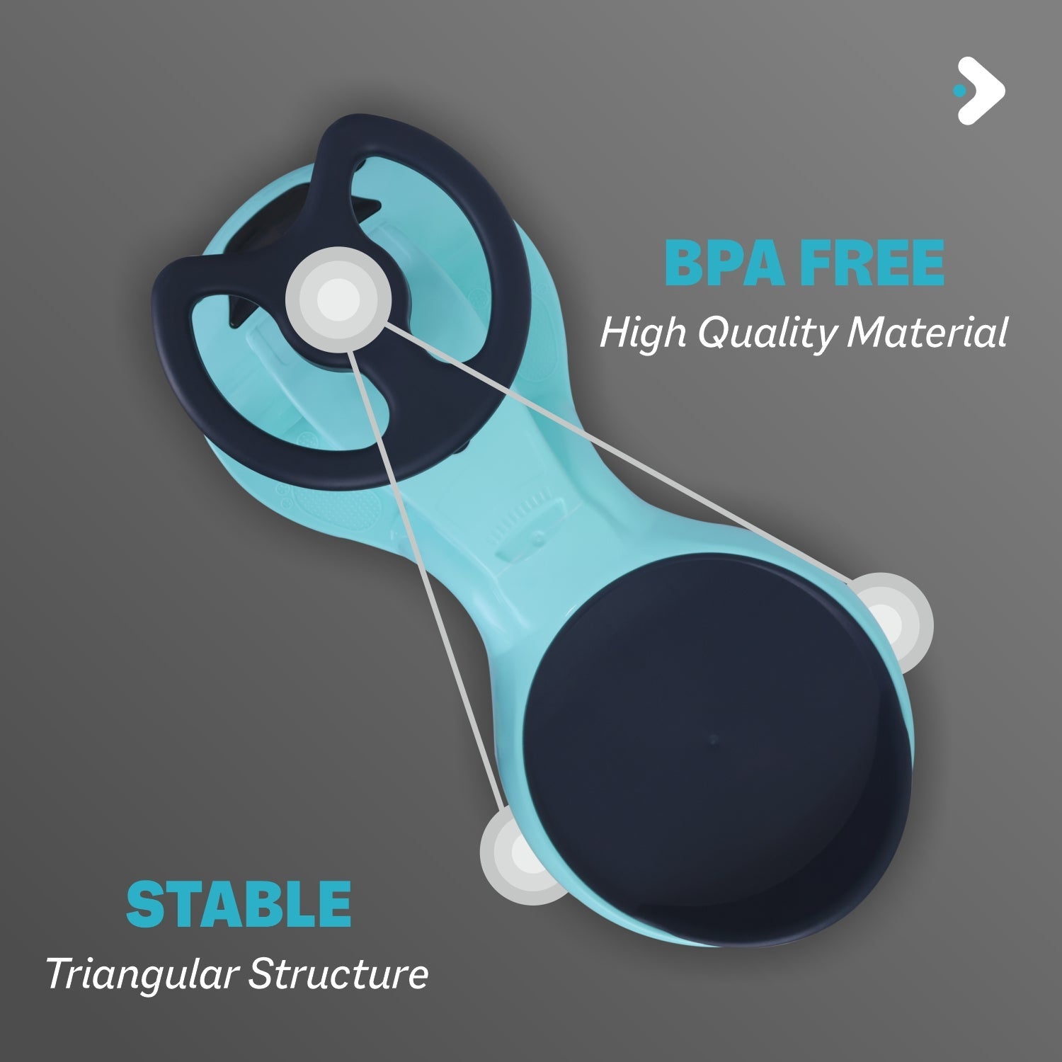 R for Rabbit Iya Iya Zippy - Lake Blue - Swing Car