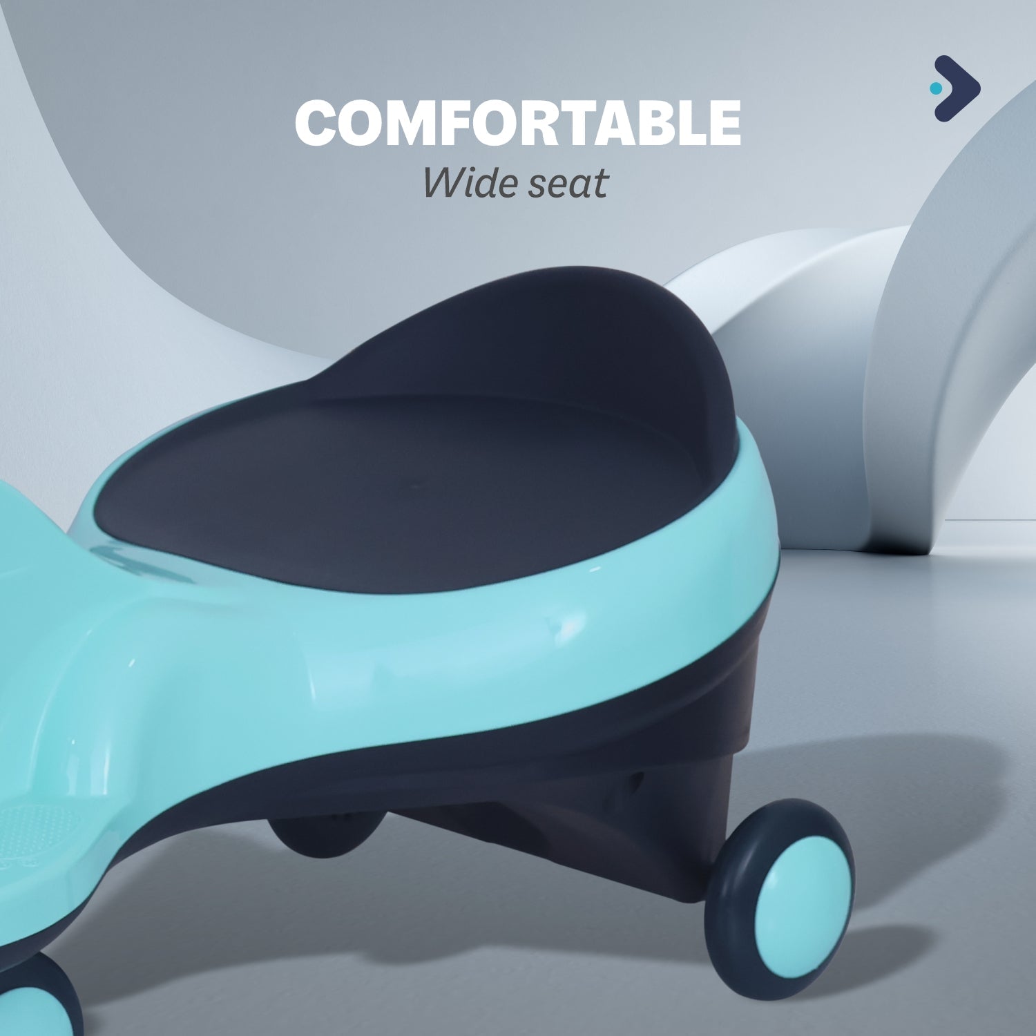 R for Rabbit Iya Iya Zippy - Lake Blue - Swing Car