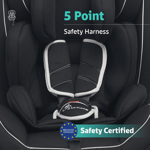 R For Rabbit Jack N Jill Grand ISOFIX Baby Car Seat - Pure Black Baby Car Safety Seat