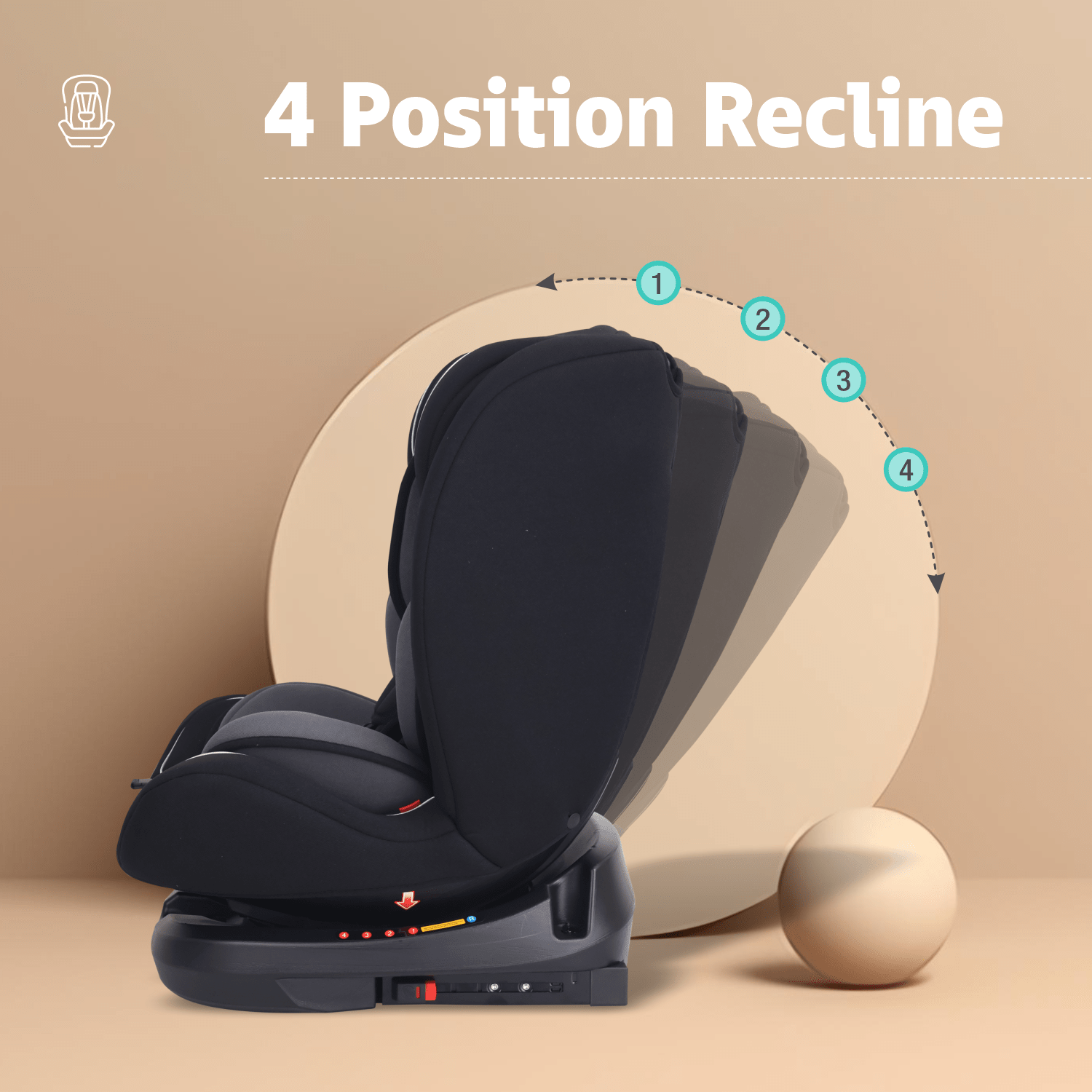 R for Rabbit Jack N Jill Grand Isofix Car Seat Black Grey Baby Gear - Baby Car Safety Seat