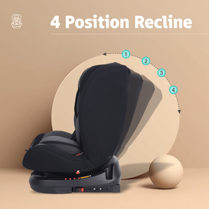 R for Rabbit Jack N Jill Grand Isofix Car Seat Black Grey Baby Gear - Baby Car Safety Seat