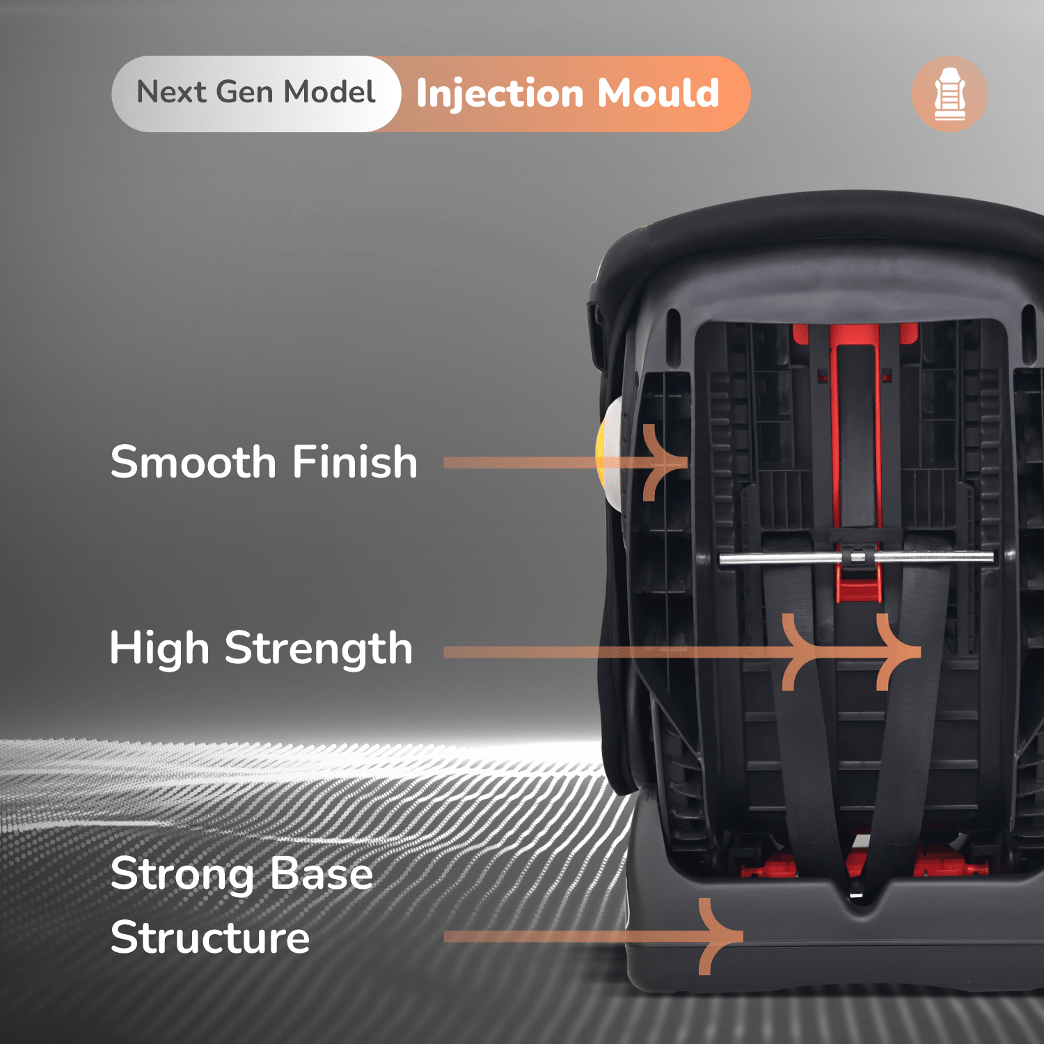 R for Rabbit Jack N Jill NXG Car Seat Black Grey Baby Gear - Baby Car Safety Seat