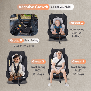 R for Rabbit Jack N Jill NXG Car Seat Black Grey Baby Gear - Baby Car Safety Seat