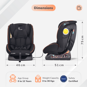 R for Rabbit Jack N Jill NXG Car Seat Pure Black Baby Gear - Baby Car Safety Seat