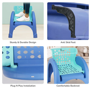 R for Rabbit Jelly Bean 3 In 1 Multi - Functional Kids Chair - Green Blue - Multi functional Chair