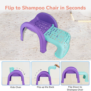 R for Rabbit Jelly Bean 3 In 1 Multi - Functional Kids Chair - Green Purple - Multi functional Chair
