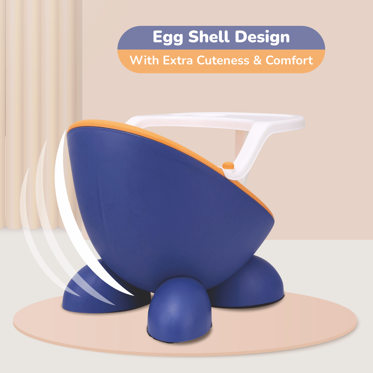 R for Rabbit Jelly Bean Fab Furniture Blue Orange Furniture - Chair