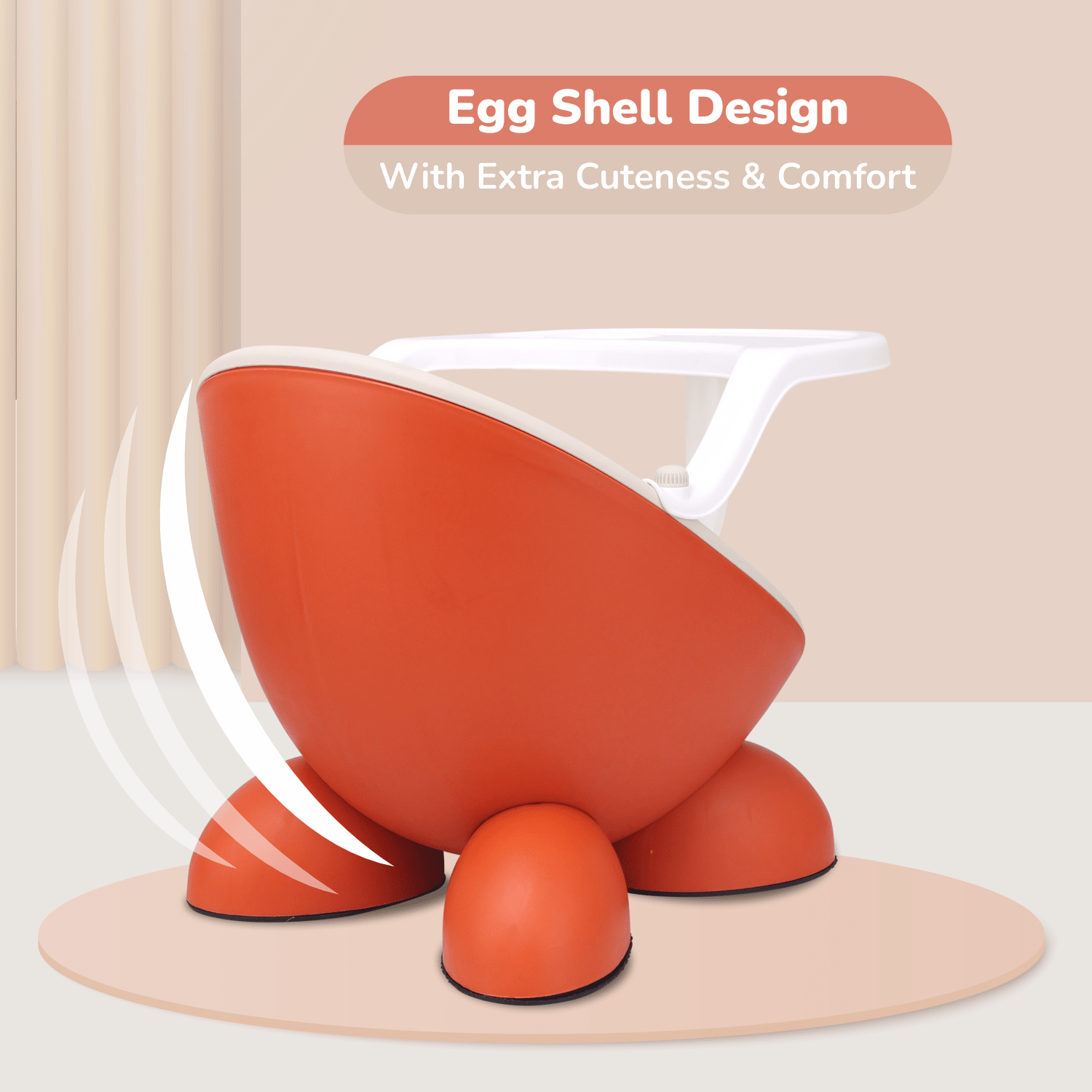 R for Rabbit Jelly Bean Fab Furniture Orange Cream Furniture - Chair