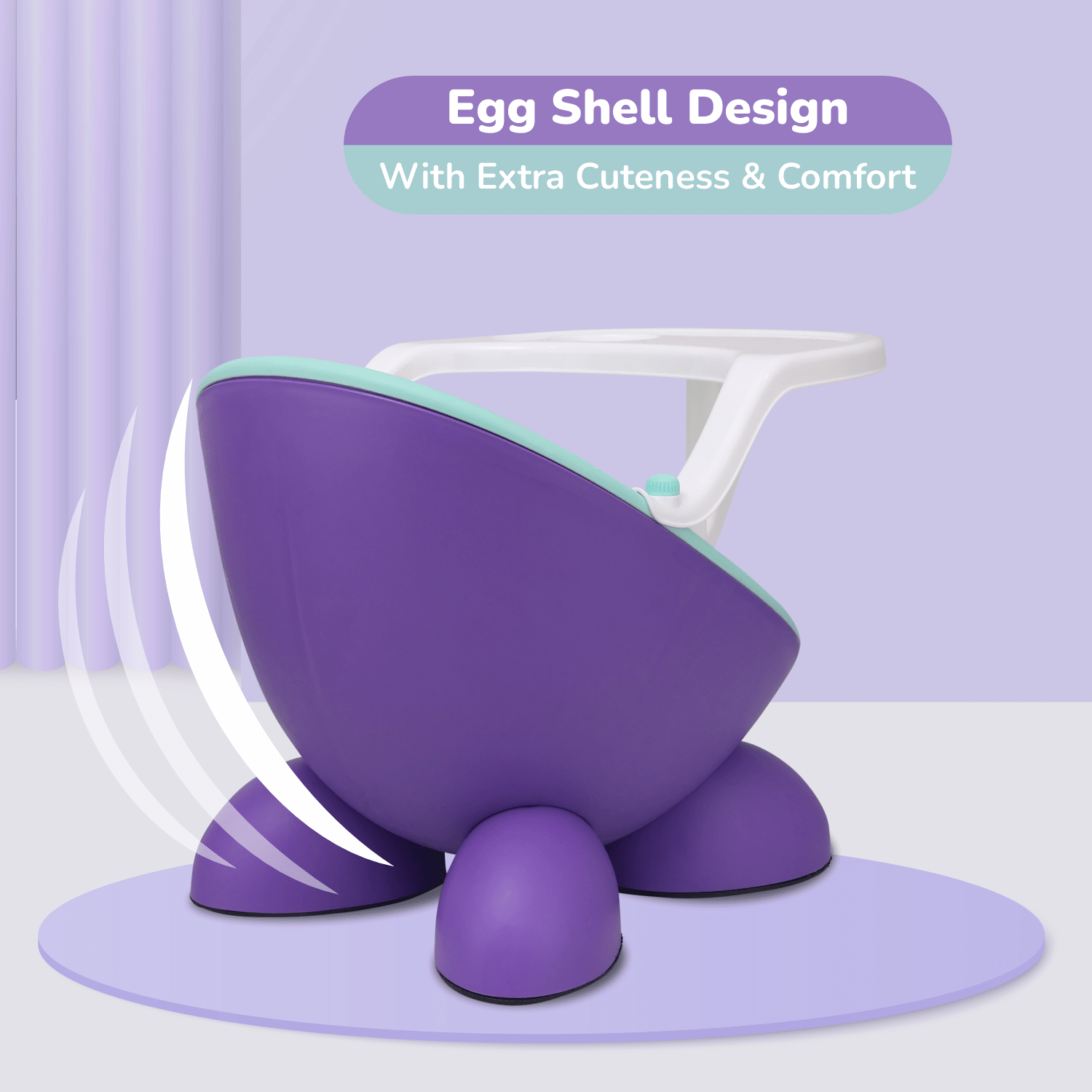 R for Rabbit Jelly Bean Fab Furniture Purple Green Furniture - Chair