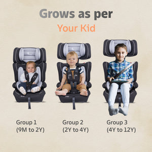 R for Rabbit Jumping Jack Grand Baby Car Seat - Black Grey - CSJJBG3