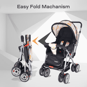 R for Rabbit Kiddie Kingdom Stroller - Black Safari Stroller