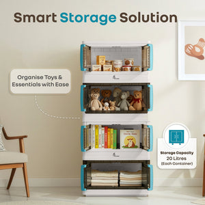 R for Rabbit Kiddo Korner Pod Kids Storage Organizer Set of 4 – 20L - Organiser