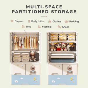 R for Rabbit Kiddo Korner Stellar - Astro White - 65 (L) X 38 (B) X 113 (H) Organiser