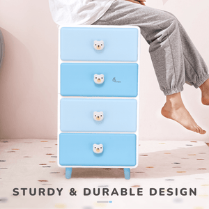 R for Rabbit Kiddo Korner Teddy - Blue White - 44.7 cms(L) X 38 cms (B) X 89 cms (H) Organiser