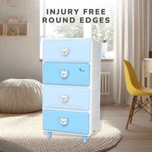 R for Rabbit Kiddo Korner Teddy - Blue White - 44.7 cms(L) X 38 cms (B) X 89 cms (H) Organiser