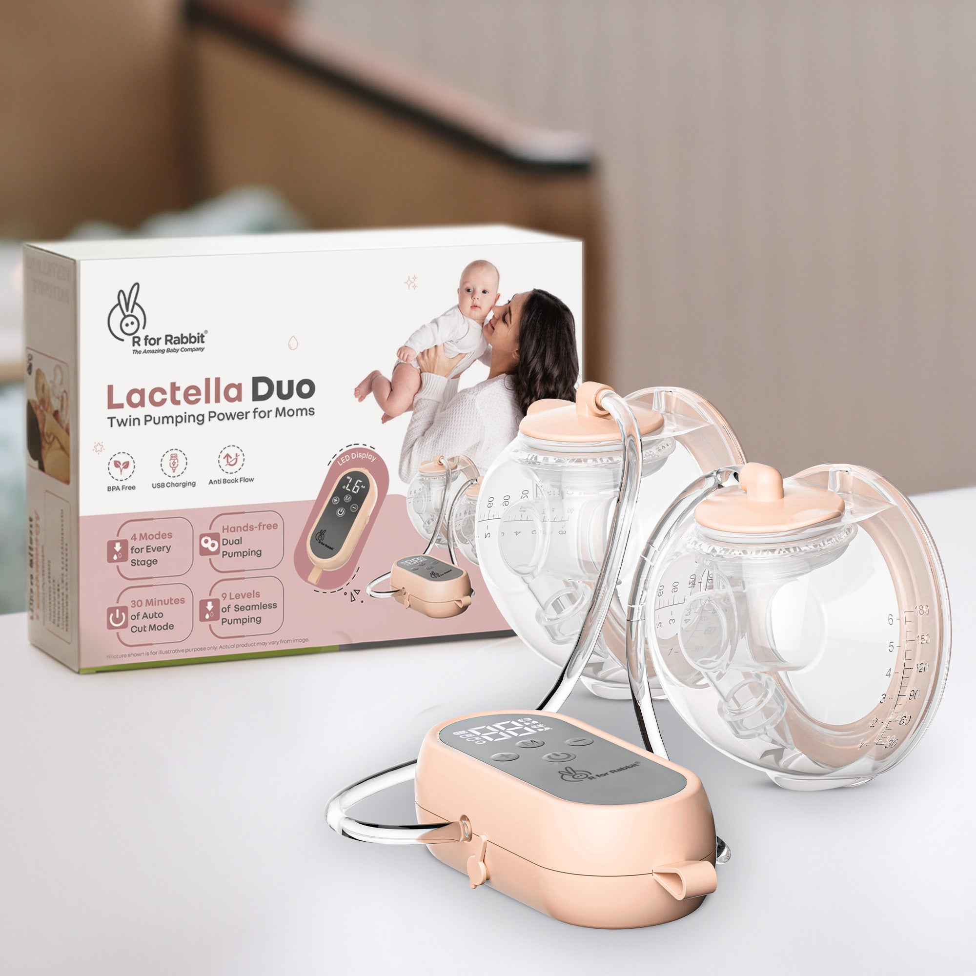 R for Rabbit Lactella Duo Smart Breast Pump – 4 Modes & 9 Levels - Breast Pump