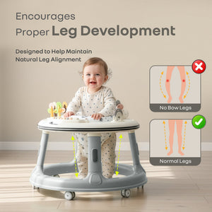 R for Rabbit Little Feet 2 - in - 1 Baby Walker with Activity Table - Scooter