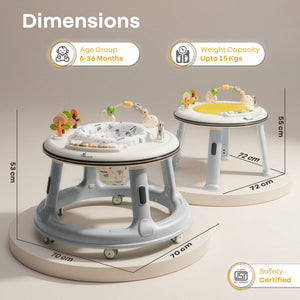 R for Rabbit Little Feet 2 - in - 1 Baby Walker with Activity Table - Scooter
