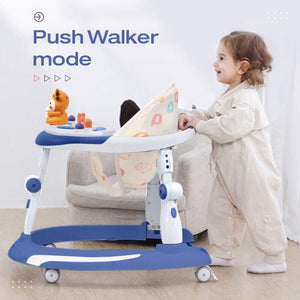 R for Rabbit Little Feet Plus Baby Walker Blue White Baby Gear - Baby Walker