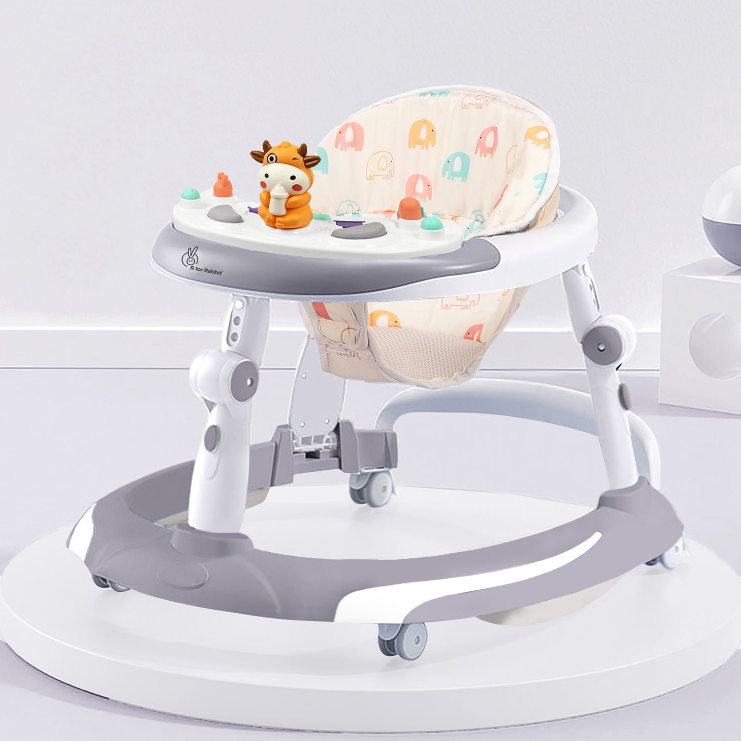 R for Rabbit Little Feet Plus Walker 2 - in - 1 with Music & Light - 64 X 15 X 74 cm Baby Walker