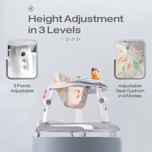 R for Rabbit Little Feet Plus Walker 2 - in - 1 with Music & Light - 64 X 15 X 74 cm Baby Walker