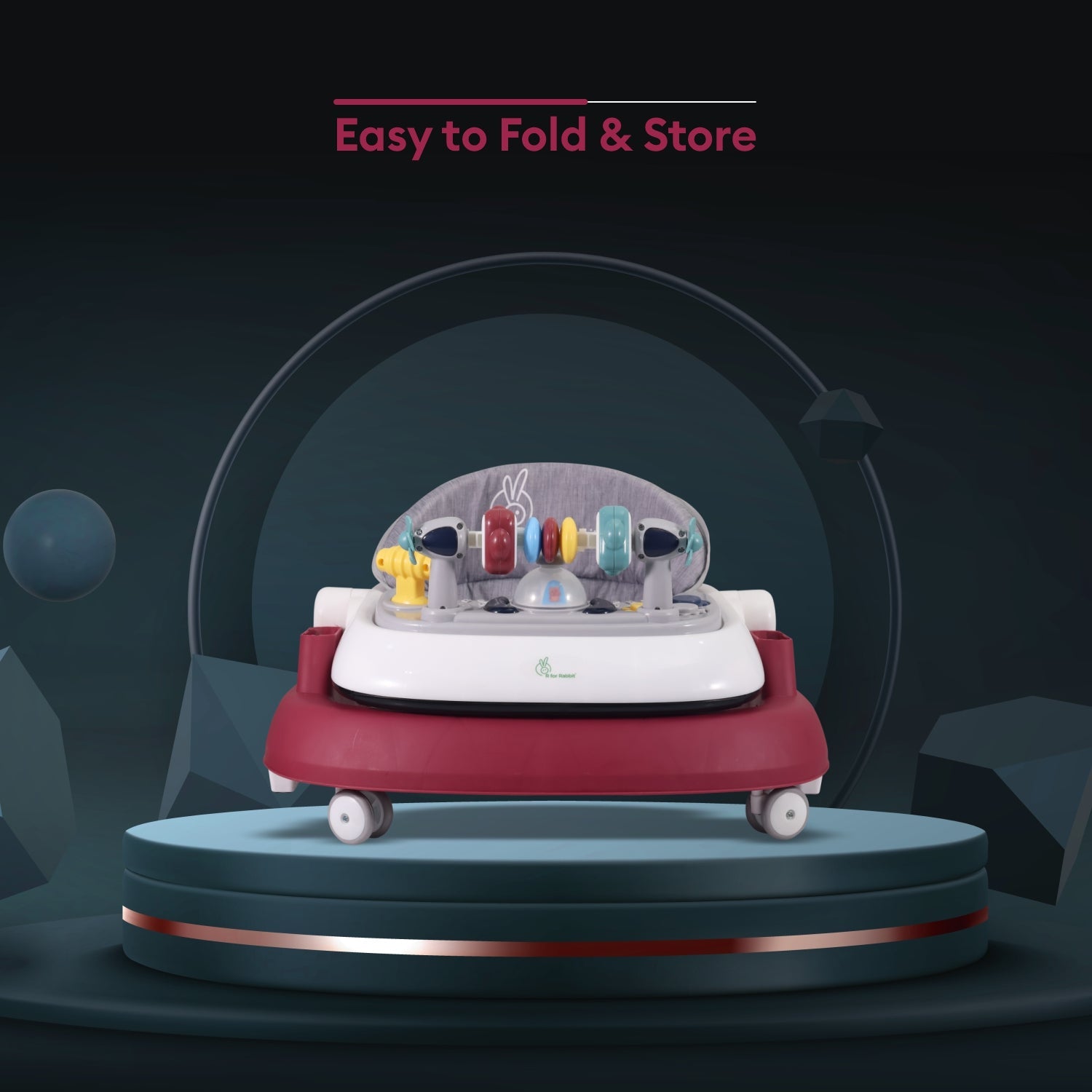 R for Rabbit Little Feet - Red - Baby Walker