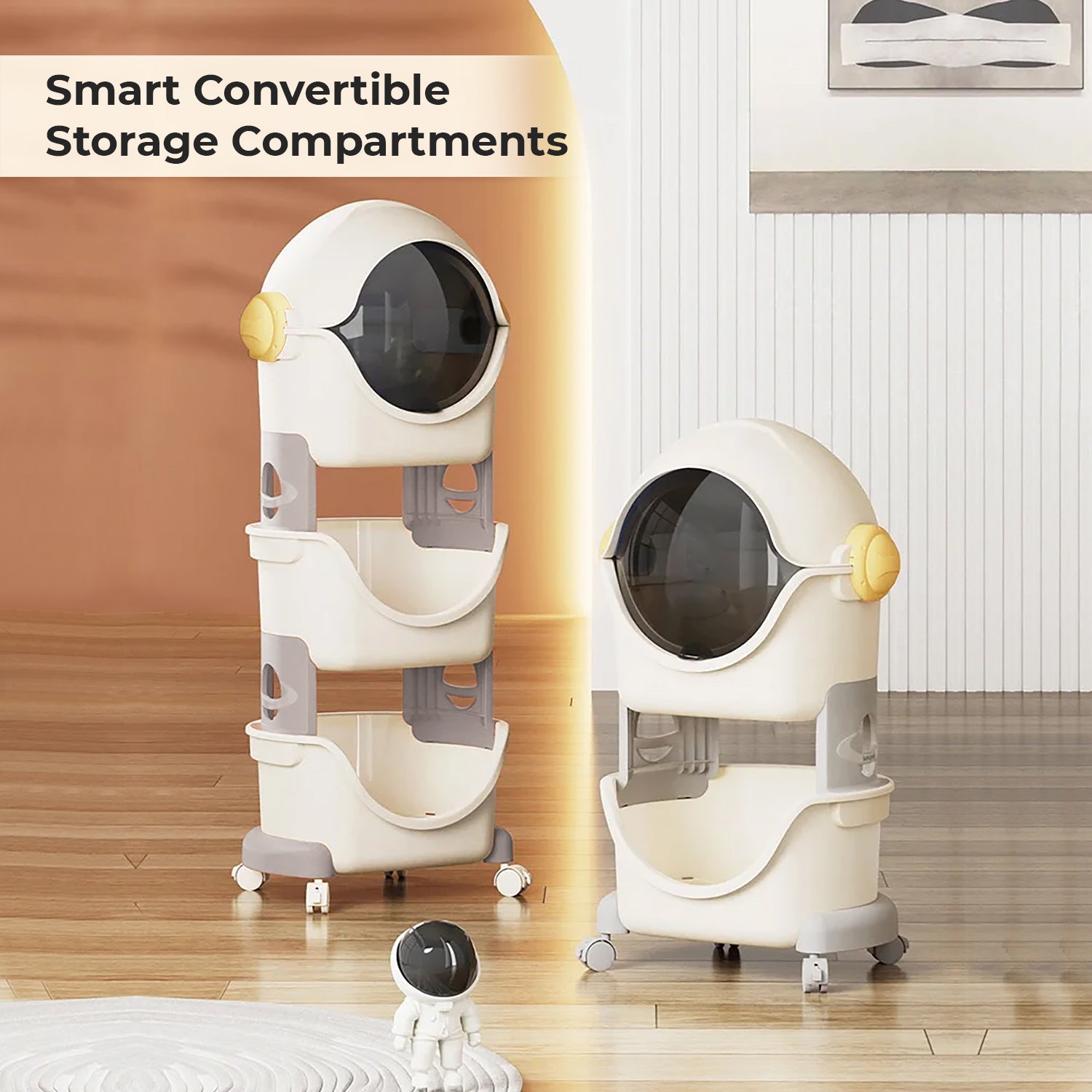 R for Rabbit Little Genius Astro Nursery Organizers and Cupboards White Grey Furniture - Organizer