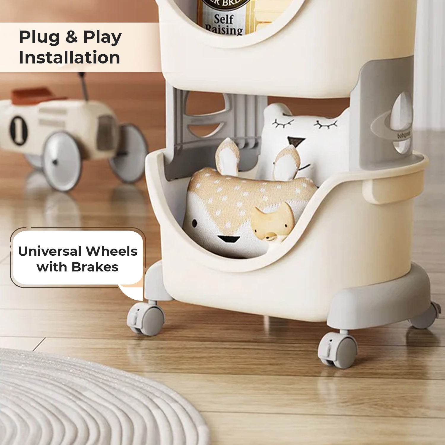 R for Rabbit Little Genius Astro Nursery Organizers and Cupboards White Grey Furniture - Organizer