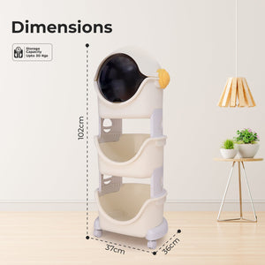 R for Rabbit Little Genius Astro Nursery Organizers and Cupboards White Grey Furniture - Organizer
