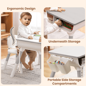 R for Rabbit Little Genius Woodland Kids Study Table With Chair - Table and Chair