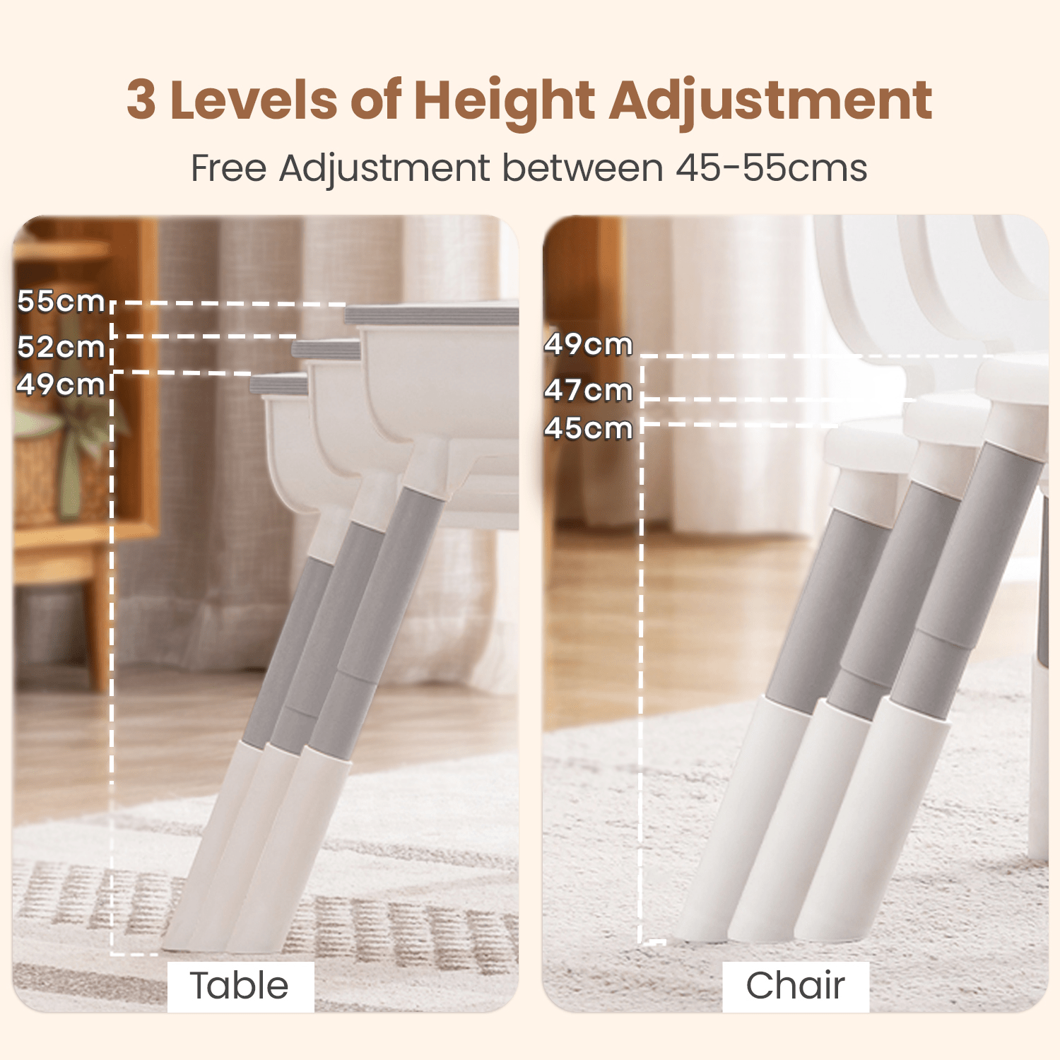R for Rabbit Little Genius Woodland Kids Study Table With Chair - Table and Chair