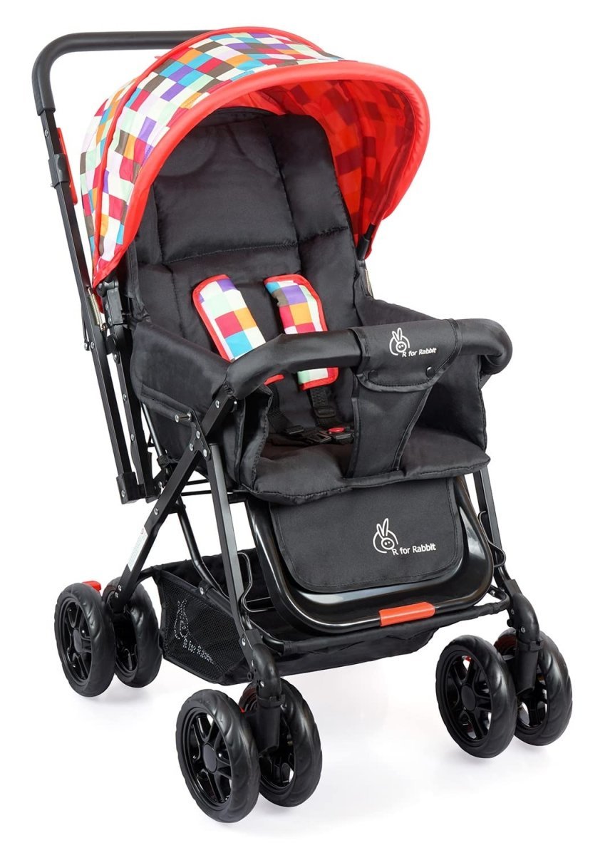 R for Rabbit Lollipop Lite Colorful Baby Stroller- Black Multicolor - STLPBM2