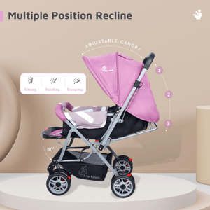 R for Rabbit Lollipop Lite Colorful Baby Stroller - Purple Grey - Baby Stroller & Prams