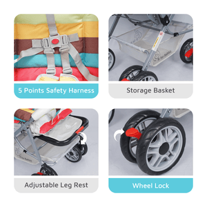 R for Rabbit Lollipop Lite - Rainbow - Baby Stroller & Prams
