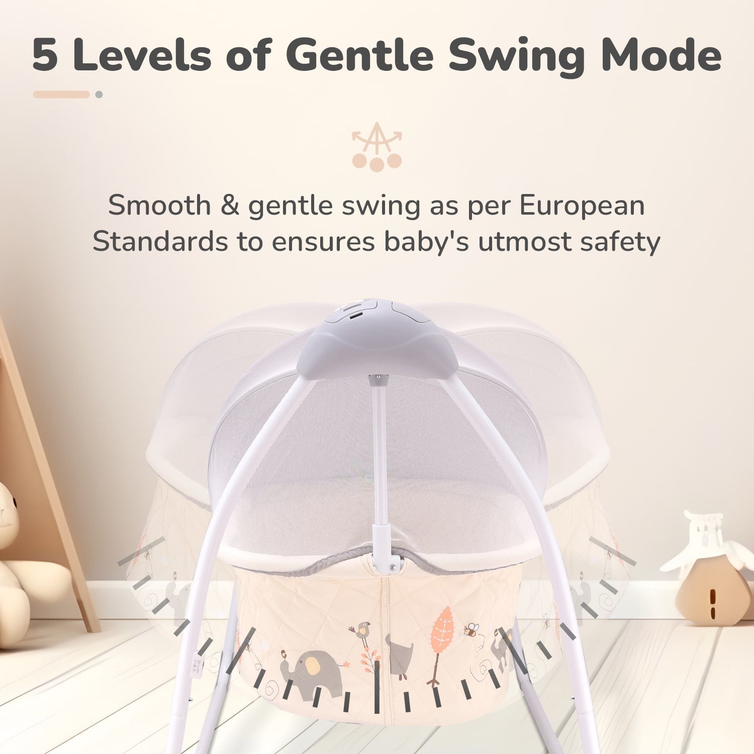R for Rabbit Lullabies Baby Cradle - Cream - CDLBC01