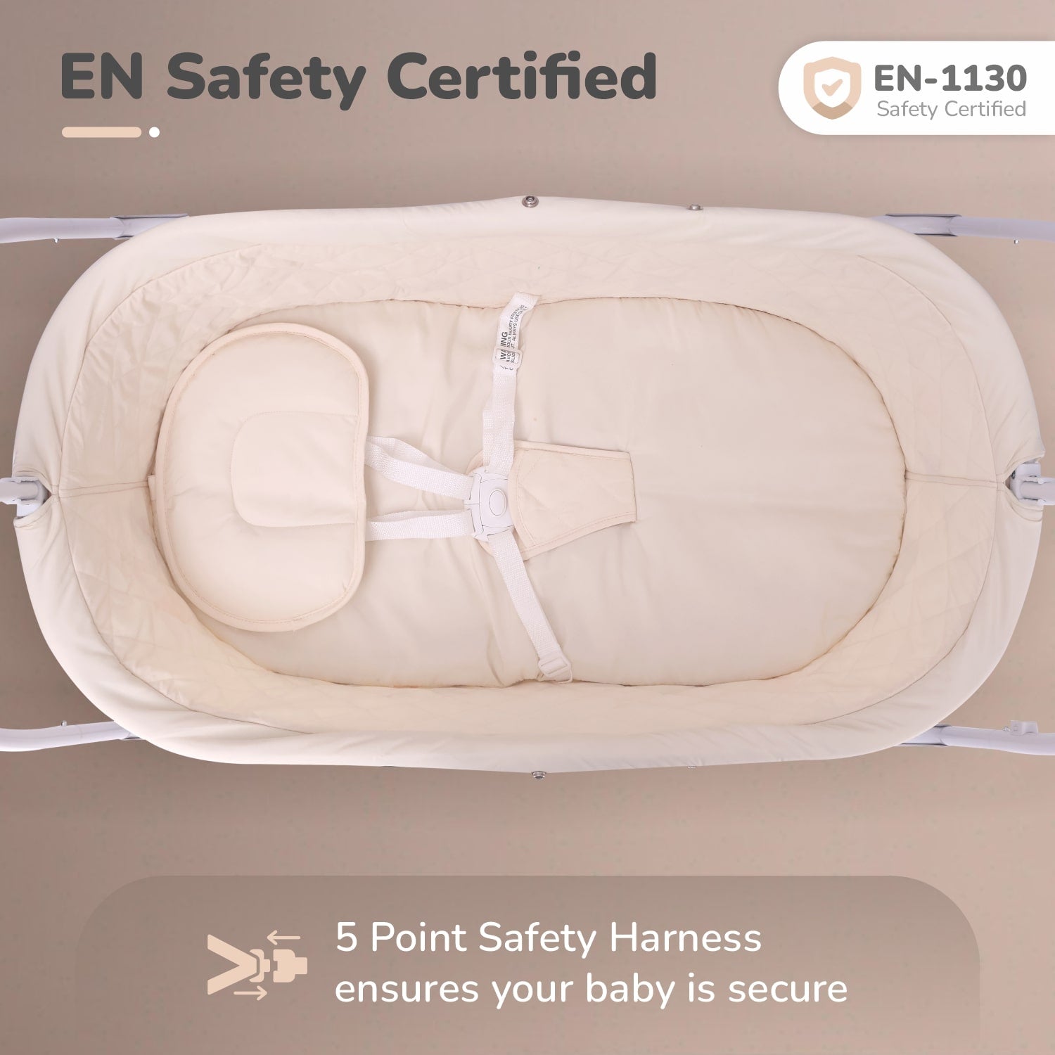 R for Rabbit Lullabies Baby Cradle - Cream - CDLBC01