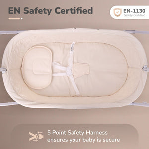 R for Rabbit Lullabies Baby Cradle - Cream - CDLBC01