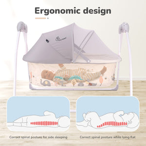 R for Rabbit Lullabies Baby Cradle - Cream - CDLBC01