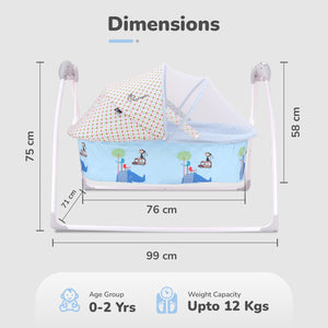 R for Rabbit Lullabies Baby Cradle & Swing - Blue - CDLBB01