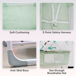 R for Rabbit Lullabies Plus cradle - Sea Green - CDLBPSG04