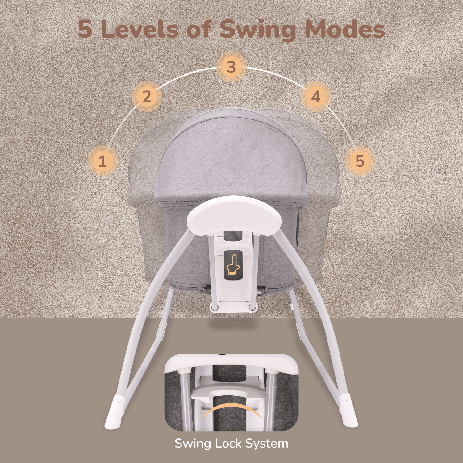 R for Rabbit lullabies Smart - Grey Cradle