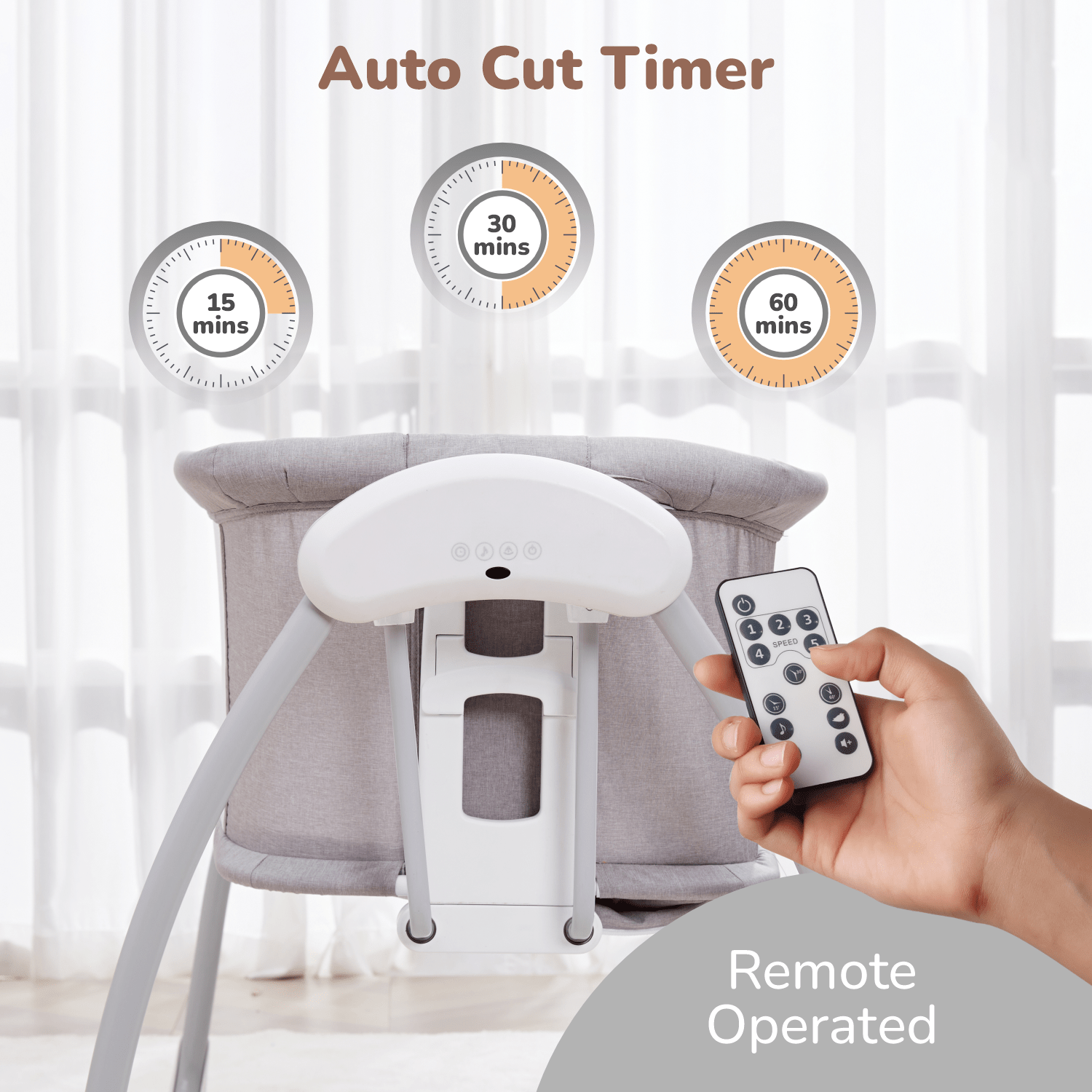 R for Rabbit lullabies Smart - Grey Cradle