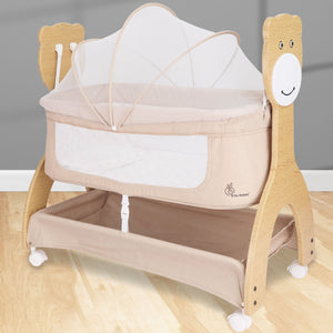 R for Rabbit Lullabies Woodsy Manual Baby Cradle - Beige - Cradle