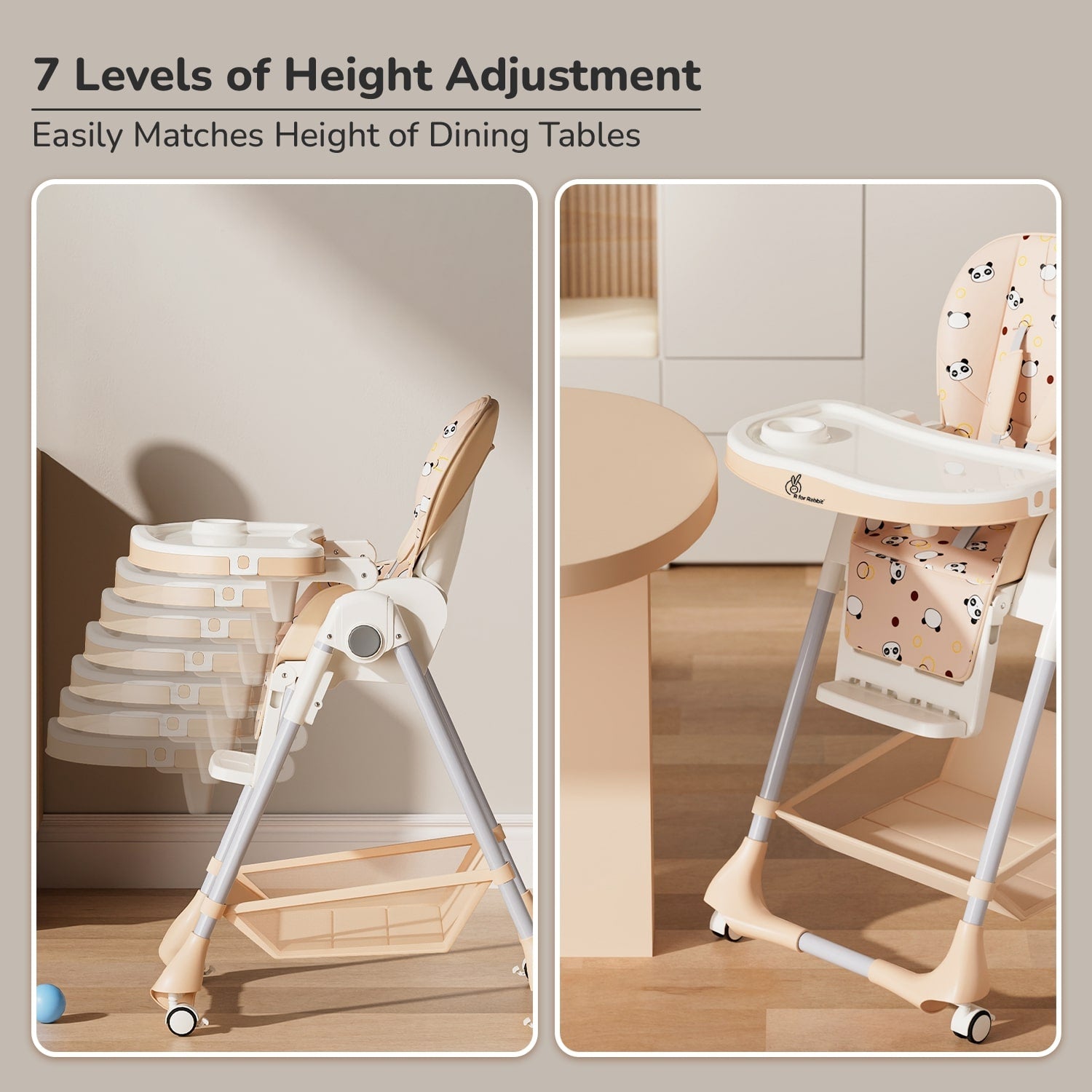 R for Rabbit Marshmallow Baby High Chair - Blue - HCMMB01