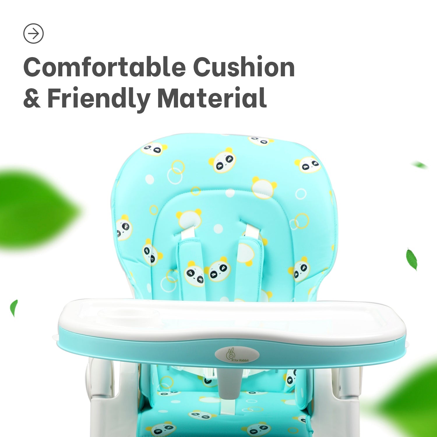 R for Rabbit Marshmallow Baby High Chair - Green - HCMMG01