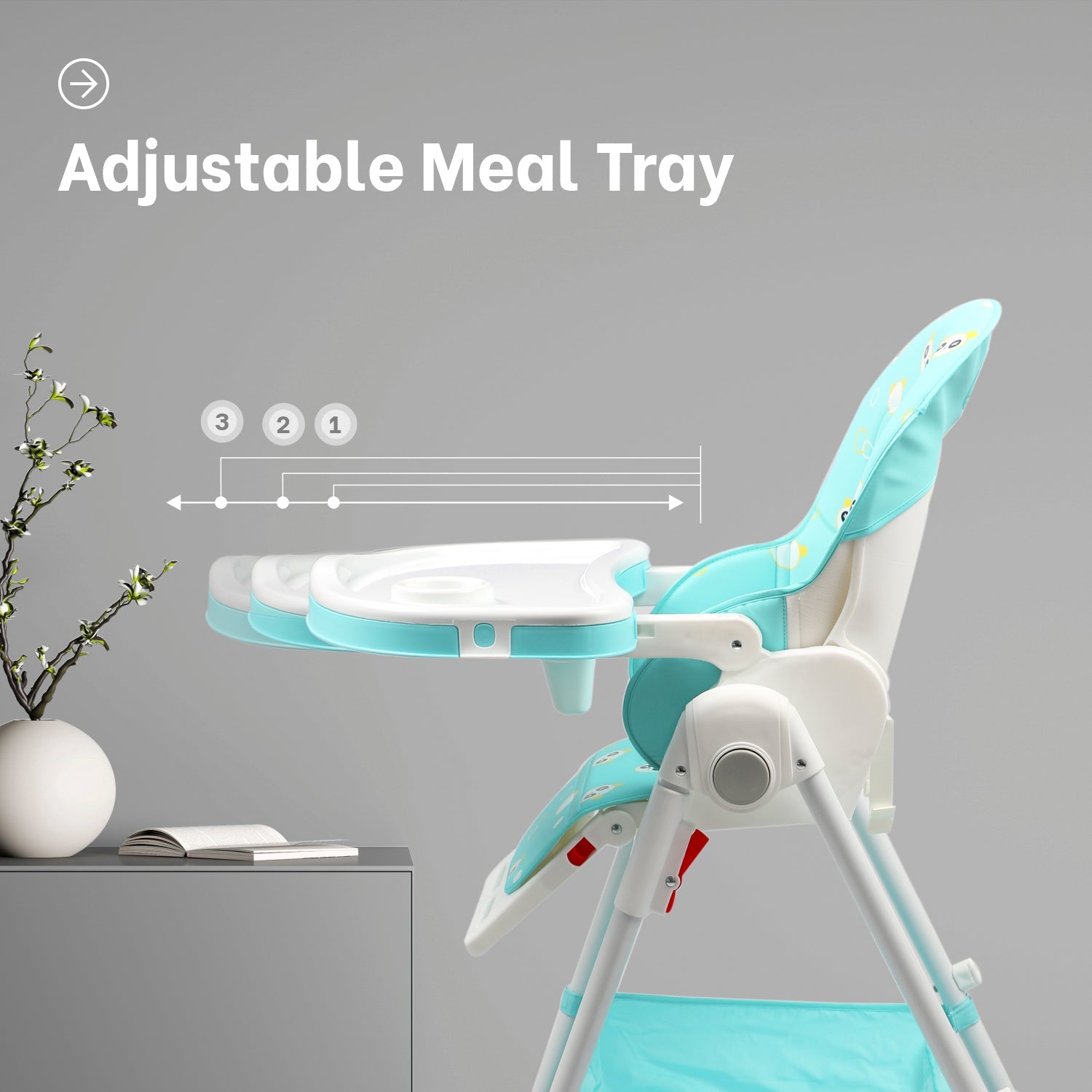 R for Rabbit Marshmallow Baby High Chair - Green - HCMMG01