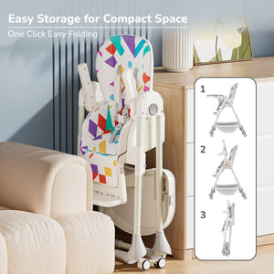 R For Rabbit Marshmallow High Chair Abstract - White - Baby High Chair