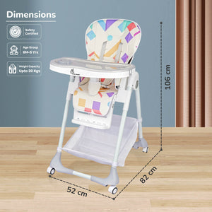 R For Rabbit Marshmallow High Chair Abstract - White - Baby High Chair